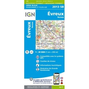 2013SB - Evreux / Vernon map