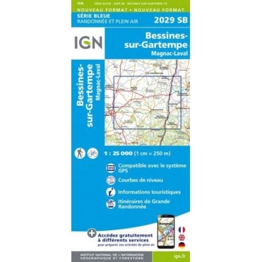 2029SB - Bessines-sur-Gartempe / Magnac-Laval map