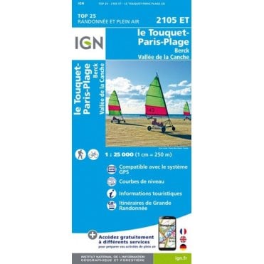 2105ET - Le Touquet-Paris-Plage / Berck / Vallée de la Canche map