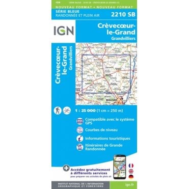 2210SB - Crèvecoeur-le-Grand / Grandvilliers map