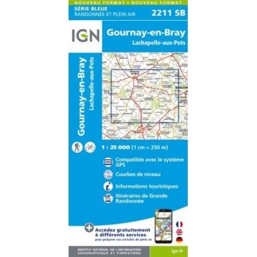 2211SB - Gournay-en-Bray / Lachapelle-aux-Pots map