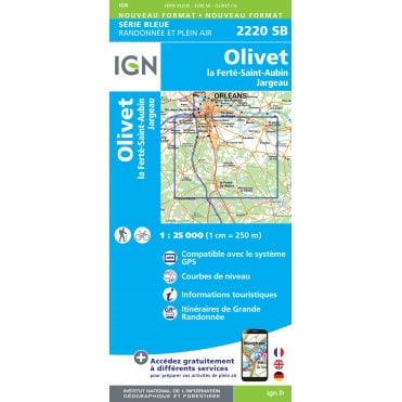 2220SB - Olivet / La Ferté-St-Aubin / Jargeau map