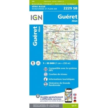 2229SB - Guéret / Ahun map