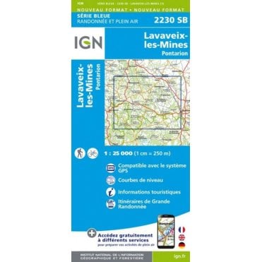 2230SB - Lavaveix-les-Mines / Pontarion map