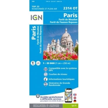 2314OT - Paris / Forêts de Meudon et de Fausses Reposes map