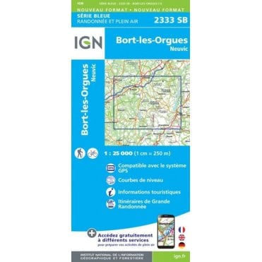 2333SB - Bort-les-Orgues / Neuvic map