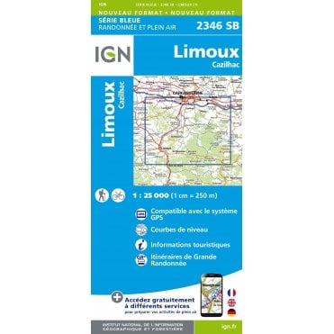 2346SB - Limoux / Cazilhac map