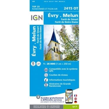 2415OT - Evry / Melun / Forêt Sénart / Forêt Notre-Dame map
