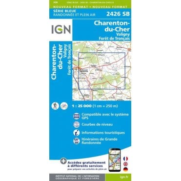 2426SB - Charenton-du-Cher / Valigny / Forêt de Tronçais map