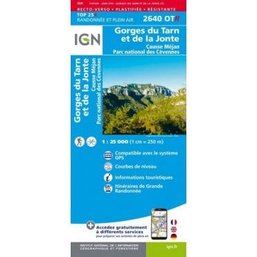 2640OTR - Gorges du Tarn et de la Jonte / Causse Méjean PNR (Waterproof) map