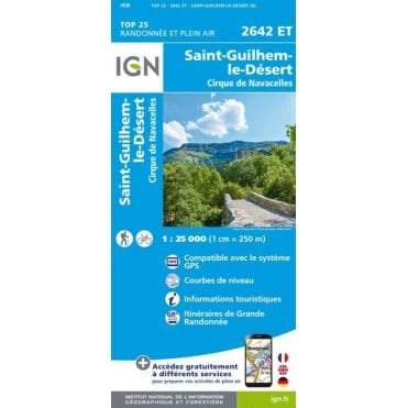2642ET - St-Guilhem-Le-Désert / Cirque de Navacelles map