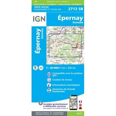2713SB - Épernay / Dormans map