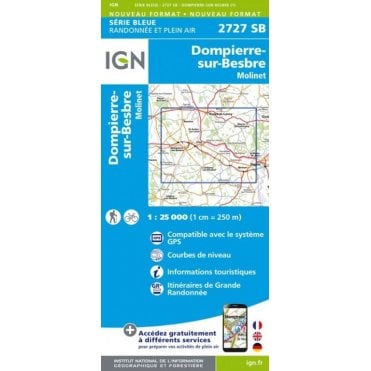 2727SB - Dompierre-sur-Besbre / Molinet map