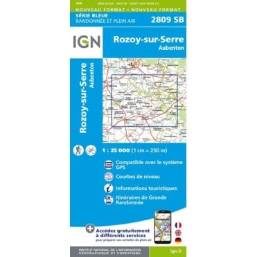 2809SB - Rozoy-sur-Serre / Aubenton map