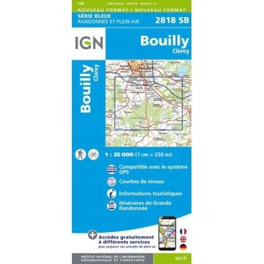 2818SB - Bouilly / Clérey map