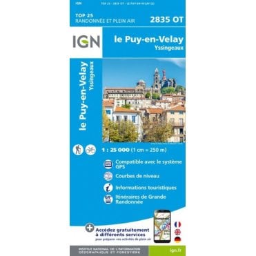 2835OT - Le Puy-en-Velay / Yssingeaux map