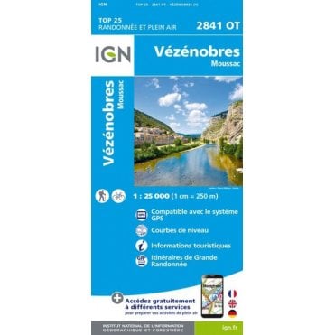 2841OT - Vézénobres / Moussac map