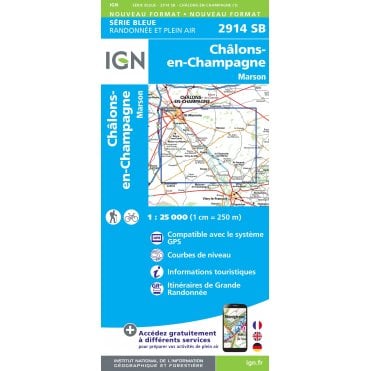 2914SB - Châlons-en-Champagne / Marson map