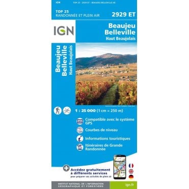 2929ET - Beaujeu / Belleville / Haut Beaujolais map