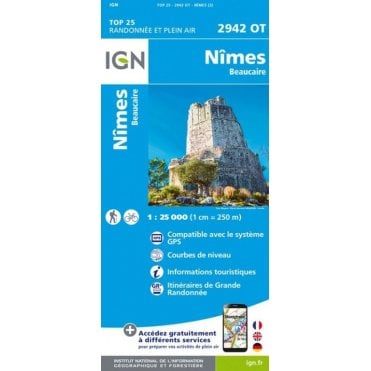 2942OT - Nîmes / Beaucaire map