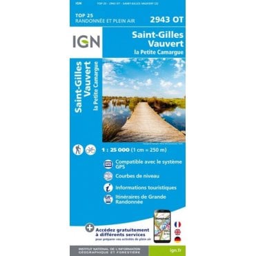 2943OT - Saint-Gilles / Vauvert / le Petite Camargue map