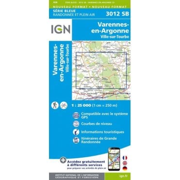 3012SB - Varennes-en-Argonne / Ville-sur-Tourbe map