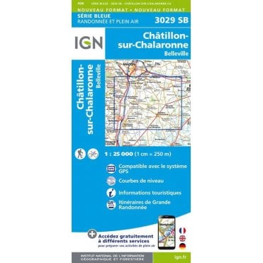 3029SB - Châtillon-sur-Chalaronne / Belleville map