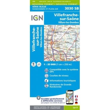 3030SB - Villefranche-sur-Saône / Villars-les-Dombes map