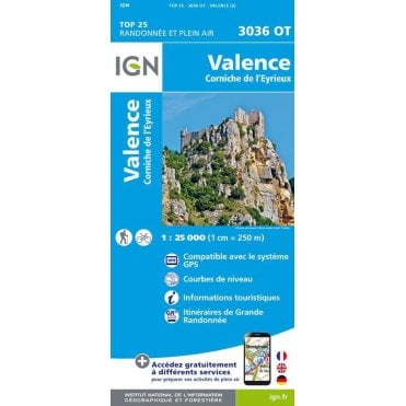 3036OT - Valence / Corniche de l'Eyrieux map