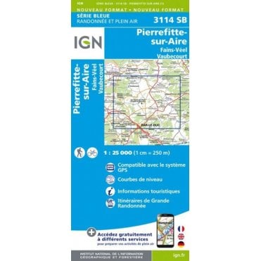3114SB - Pierrefitte-sur-Aire / Fains-Véel / Vaubecourt map