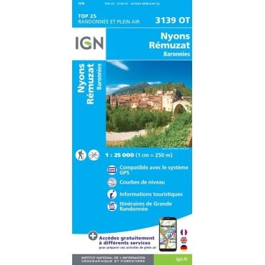 3139OT - Nyons / Rémuzat / Baronnies map