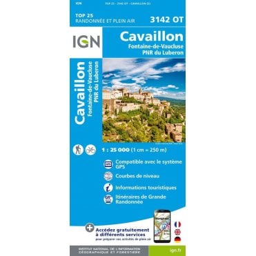 3142OT - Cavaillon / Fontaine-de-Vaucluse / PNR du Luberon map