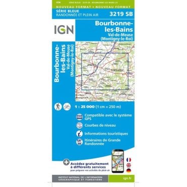3219SB - Bourbonne-les-Bains / Val-de-Meuse map
