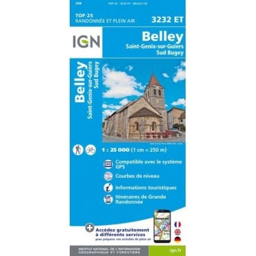 3232ET - Belley / St-Genix-sur-Guiers / Sud Bugey map