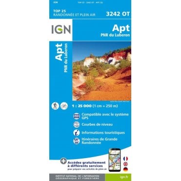 3242OT - Apt / PNR Luberon map