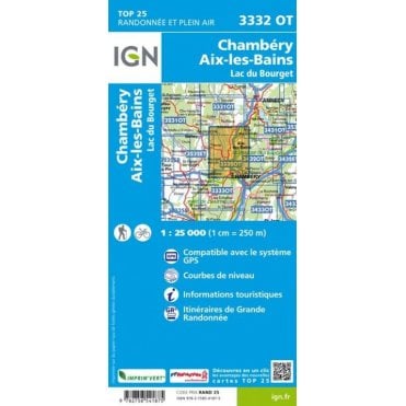 3332OT - Chambéry / Aix-les-Bains / Lac du Bourget map