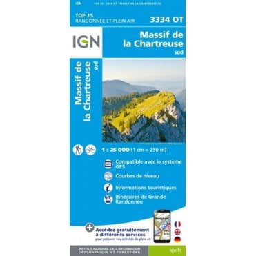 3334OT - Massif d/La Chartreuse Sud map