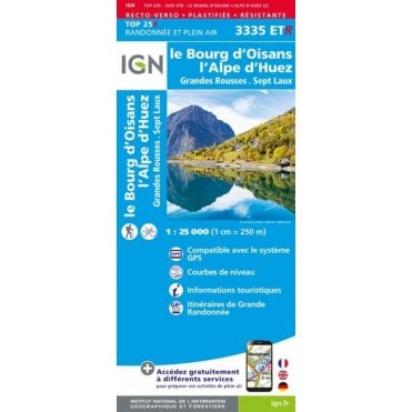 3335ETR - Le Bourg d'Oisans / L'Alpe d'Huez (Waterproof) map