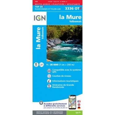 3336OTR - La Mure / Valbonnais (Waterproof) map