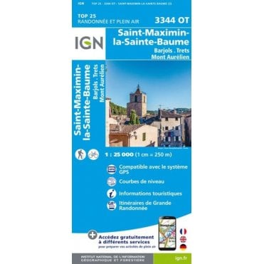 3344OT - St-Maximin / La Ste-Baume map