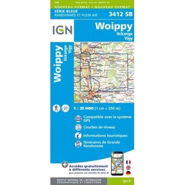 3412SB - Woippy / Uckange / Vigy map