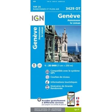 3429OT - Genève / Annemasse / Le Léman map