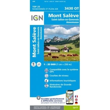 3430OT - Mont Salève / St-Julien-en-Genevois / Annemasse map