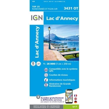 3431OT - Lac d'Annecy map