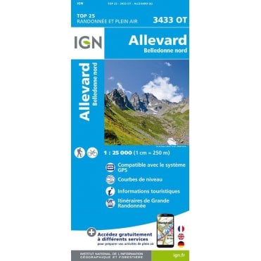 3433OT - Allevard / Belledonne Nord map