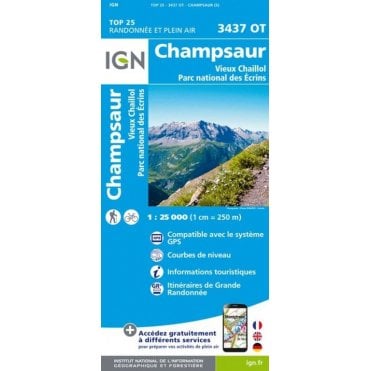 3437OT - Champsaur / Vieux Chaillol / PNR des Ecrins map