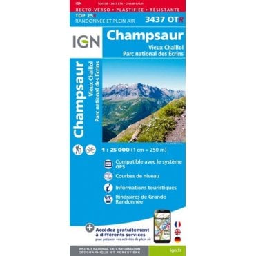 3437OTR - Champsaur / Vieux Chaillol / PNR des Ecrins (Waterproof) map