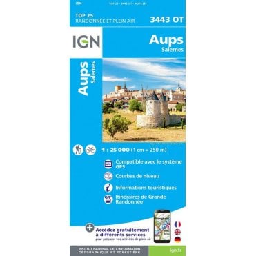 3443OT - Aups/ salernes map