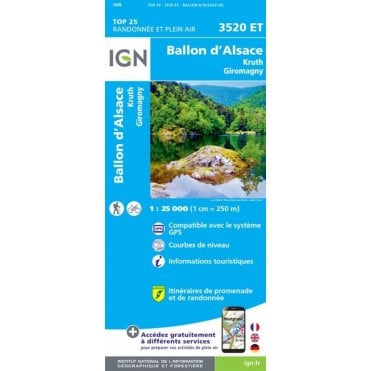 3520ET - Giromagny - Ballon d'Alsace PNR map