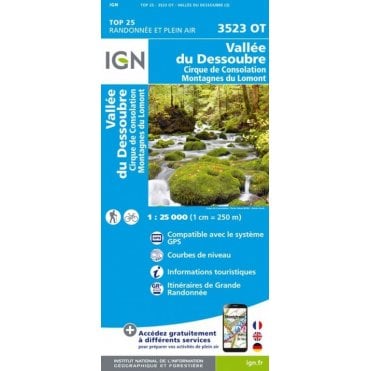 3523OT - Vallée du Dessoubre / Cirque de Consolation / Lomont map